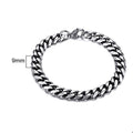 Men's TITANIUM STEEL Miami Cuban Link CLASSIC DUDE Bracelet in 4 Colors -Sizes up to 9 inches