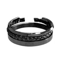 Luxury 3 Pc Titanium Twisted & Braided Bracelet Set