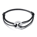 Stainless Steel Interlocking Customizable 'SELF-CONFIDENCE' Name Bracelet