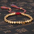 Handmade Tibetan Buddhist Braided Cotton & Full Copper Bead Lucky Rope 'BELIEF' Bracelet