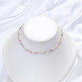 Handcrafted Natural Stones 'STRENGTH' Choker Necklace with Sterling Silver