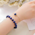 Stainless Steel & High Quality 8mm Natural Gemstone 2 pc Bracelet Set