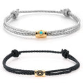 Hand Braided Cotton with Copper Stars & Moon, Hamsa Hand Accents- 2Pc/set 'FUSION ' Rope Bracelets
