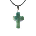 Natural Stone Cross Pendant Necklace