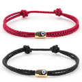 Hand Braided Cotton with Copper Stars & Moon, Hamsa Hand Accents- 2Pc/set 'FUSION ' Rope Bracelets