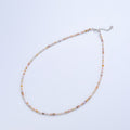 Feminine Beaded Natural Stones 'FERTILITY' Necklace with Sterling Silver