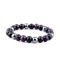 Natural Obsidian, Hematite & Assd Tiger Eye Beads MANIFEST GOALS Bracelet
