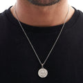 Men's Stainless Steel Compass Rose Necklace Set: Navigate Your Style