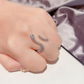 THAI SILVER Sparkly Snake Rings