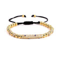 Luxury Cubic Zirconia Pave MINI EVIL EYES  Stainless Steel Bead Bracelet-3 colors