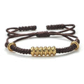 Ethnic Tibetan Copper WEALTH Cylinder Rope Bracelet