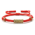 Ethnic Tibetan Copper WEALTH Cylinder Rope Bracelet