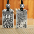 Ethnic Thai Silver Intricate Buddha & Animal Zodiac Pendant Necklace