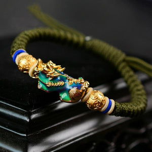 Thermochromic PIXIU FENG SHUI ABUNDANCE Attracting Rope Bracelet