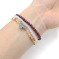 HEALTH & HAPPINESS-Garnet,Snow Quartz & Pink Agate- 3/pc  "MIGHTY MINIS " Healing Energy Stone Bracelets